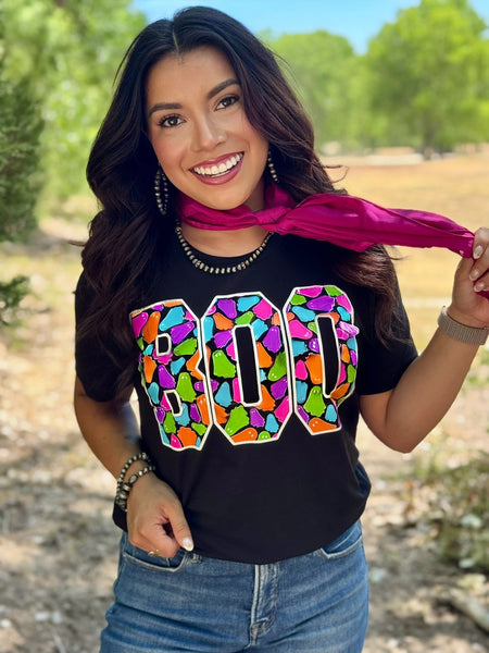 Boo with Colorful Ghosts Tee